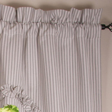 Grey Ticking Ruffle Swag SW179087 - The Fox Decor